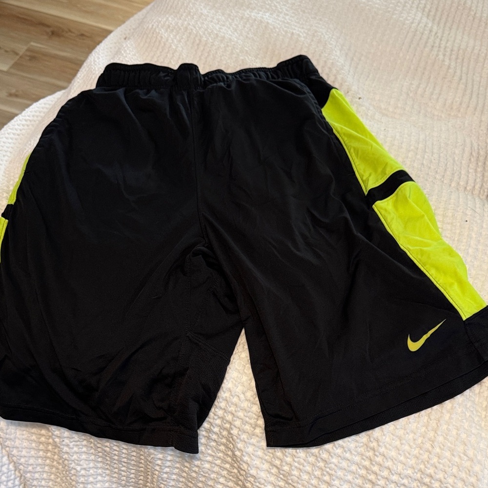 ⭐️ 2/$5 Nike Men's Athletic Shorts in Black and Neon Yellow